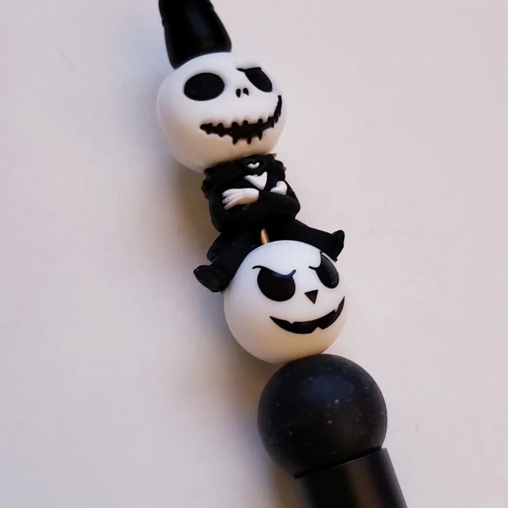 Handmade The Nightmare Before Christmas Jack Skellington Bead Pen